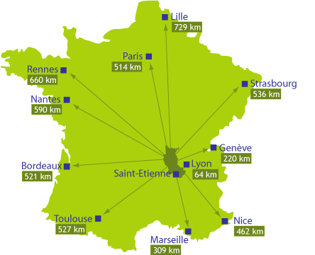 map showing drome region in France